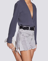 LICIOUS LONG SLEEVE V NECK TOP image number null